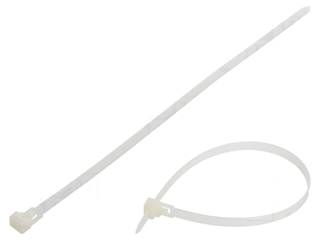 Kabelbinder; losmaakbaar; L: 300mm; W: 7,6mm; polyamide; 222N Kabelbinder; losmaakbaar; L: 300mm; W: 7,6mm; polyamide; 222N
